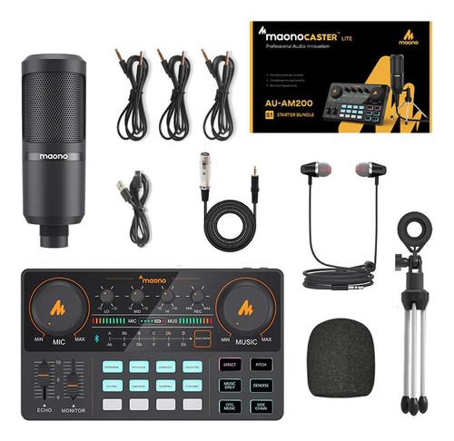 Mixer Maonocaster Lite Am200-s1 Podcast Studio + Mic + Fone