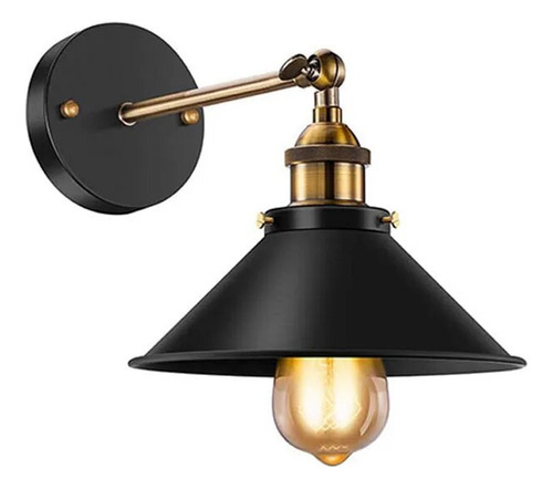 Lámpara De Pared Vintage Con Interruptor Industrial Loft F