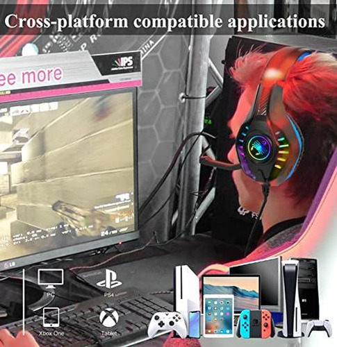 Auriculares Svyhuok Pro Gaming Para Pc, Ps4, Xbox One, Sonid