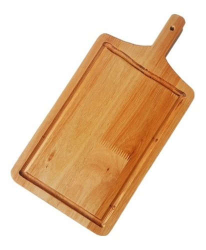 Tabla Picada Cocina Asado Madera Eucalipto Con Mango 40x20