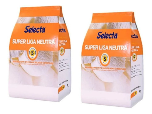 Kit 2 Selecta Liga Neutra 1kg Estabilizante Em Pó Sorvetes