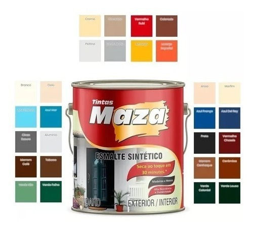 Imagem 5 de 5 de Esmalte Sintetico Para Madeira E Metais Cores 3,6lt