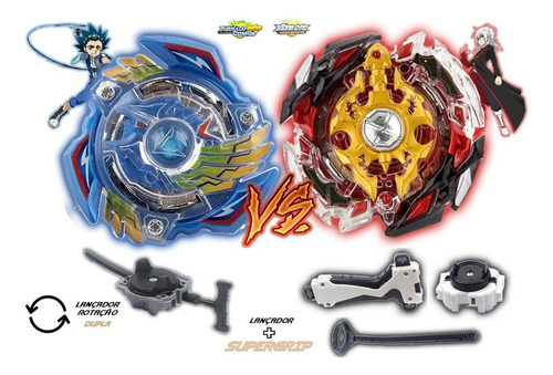 Kit 2 Beyblade Burst God Spriggan Vs Valtryek + 2 Lançadores