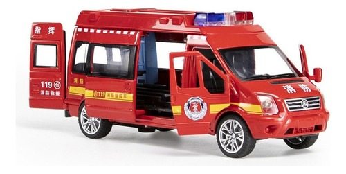 Simulación 1/32 Ambulancia Coche Policía Modelo Juguete Con