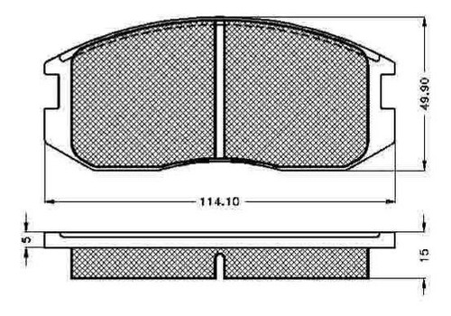 Pastilla De Freno Mitsubishi --colt 90/94 Delantera