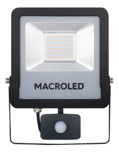 Proyector Reflector Sensor Movimiento 50w Luz Led Macroled Color de la carcasa Negro Color de la luz FRIO (6500K)