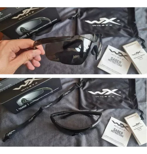 Lente Wiley X Balístico Saber Advanced Mod 302 1 Mica Oscura