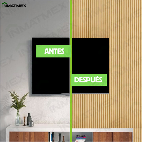 Panel Lambrin Madera Wpc 12 Pzs 1mx16cm Inmatmex