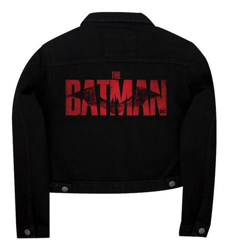 The Batman Logo Denim Jacket Mascara De Latex Dc Comics Rojo