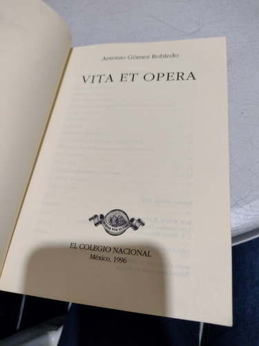 Vita Et Opera Antonio Gómez Robledo (Usado)