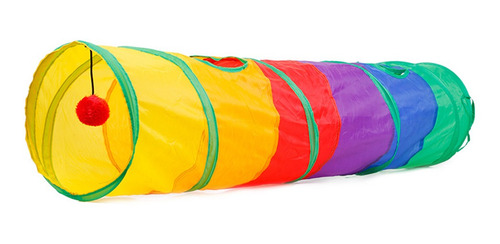 Imagen 6 de 6 de Túnel De Gato Plegable Road Cat Toys Kitty Tunnel Pompon