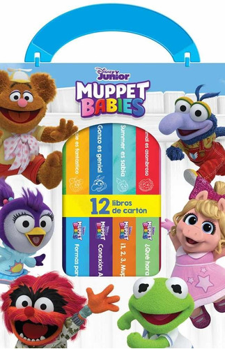 Estuche De 12 Libros De Cartón Pasta Dura Muppet Babies