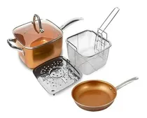 Comprar Olla Sartén Inductor Chef Cacerola Anti-adherente + Sarten  