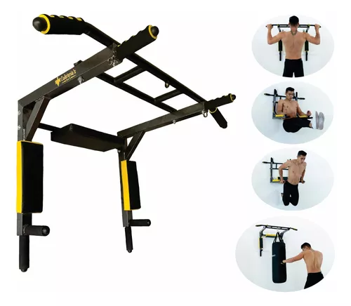 Barra Gym 8en1 Dominadas Pared Multifuncional – Bakam