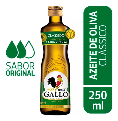 Kit Com 03 Unidades Azeite Gallo Extra Virgem Clássico 250ml