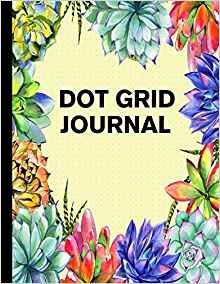 Dot Grid Journal Notebook (85r X 11r) Watercolor Succulent P