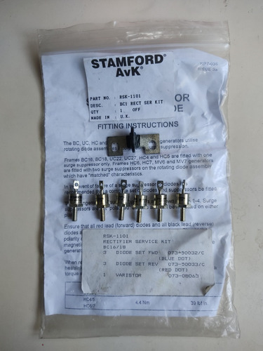 Kit De Diodos Y Varistor Stamford Rsk-1101 Original Stamford