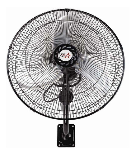 Imagen 1 de 2 de Ventilador de pared Mytek 3196 negro con 3 aspas color plateado de metal, 18" de diámetro