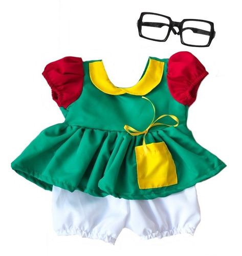 Fantasia Inspiração Chiquinha Baby Com Óculos Mesverário 