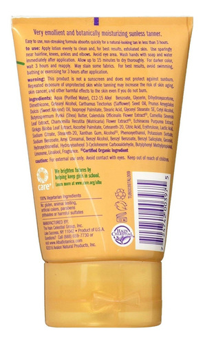 Alba Botanica Sunless Tanning Lotion, De 4 Onzas