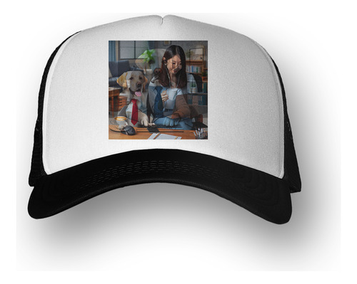 Gorra  Labrador Perro Trabajo En Computadora