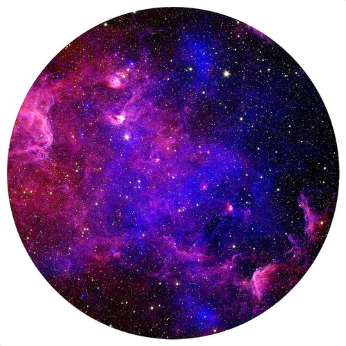 Painel Redondo Sublimado 3d Galáxia Em Tecido - 1,5x1,5m