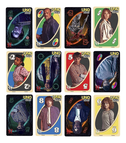 Juego Cartas Stranger Things Uno Flip! Edición Coleccionable
