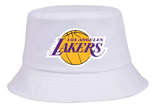 Gorro Pesquero Angeles Lakers White Sombrero Bucket Hat