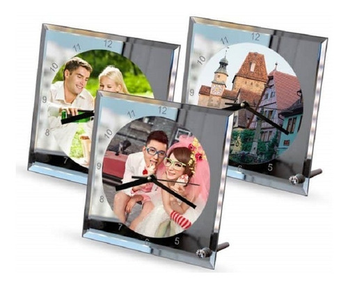 Cuadro Porta Retrato Espejo De Vidrio Personalizado
