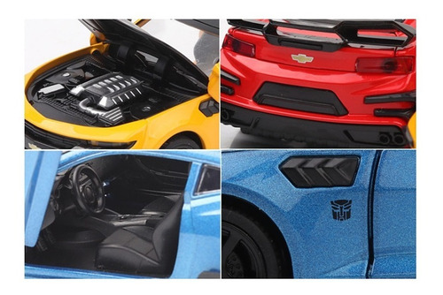 Imagen 6 de 7 de Chevrolet Camaro Miniatura Metal Autos Luces Y Sonido 1:32