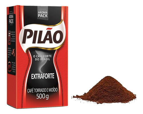 Café Pilão Torrado E Moido Extra Forte À Vácuo 500g