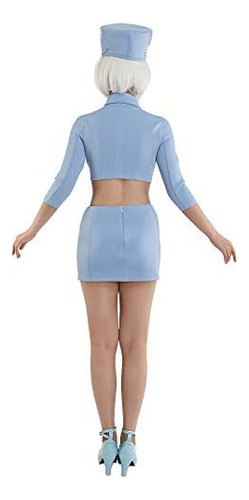C Uniforme Feminino De Fantasia De Aeromoça Aeromoça (grande