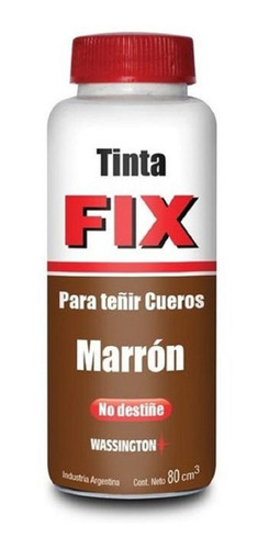 Tinta Fix Cuero Marron 80 Grs