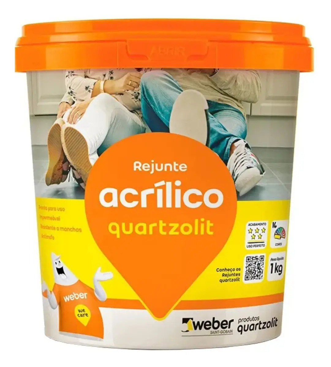 Rejunte Acrílico Weber Quartzolit 1kg - Cinza Outono