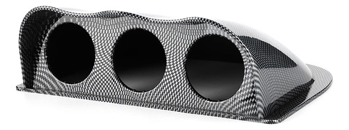 Triple Dash Gauge Pod De Fibra De Carbono Con 3 Orificios