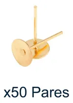 Comprar Bases Topito Para Zarcillos 8mm 200bases. Insumos Bisutería