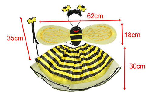 Conjunto Disfraz Para Niños, Vestido Ala Amarilla
