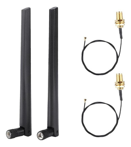 2pcs M.2/ngff Wireless Network Card Cable Y 2x5dbi Antena