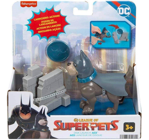 Fisher-price Dc League Of Super-pets Disk Launch Ace, Con Y