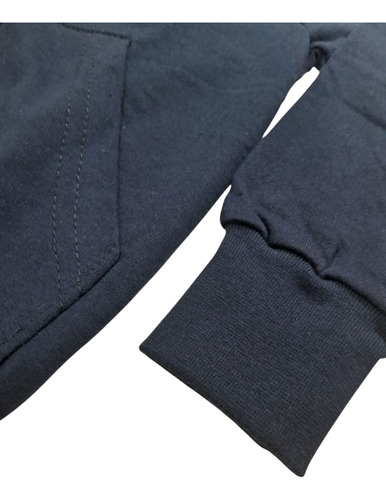 Campera Colegial C/ Capucha Escolar Canguro Azul Marino Azul Marino 12