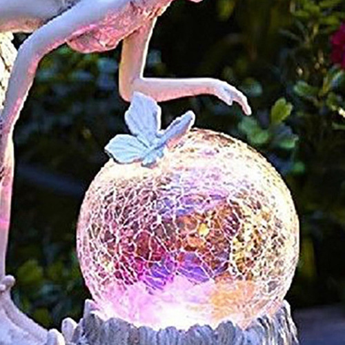 Adornos De Ángel De Hadas Con Soporte De Luz De Colores