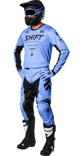 Conjunto De Motocross Equipo Shift Whit3 Muse Adulto Top Rac