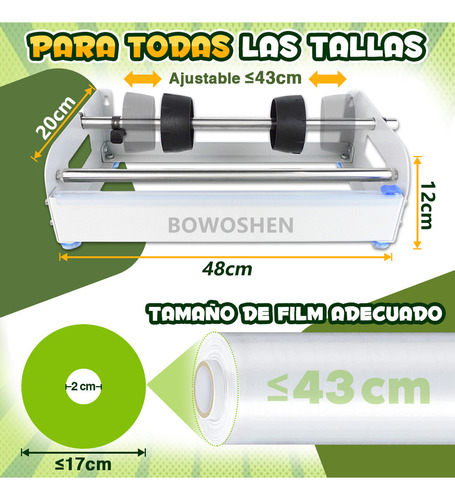 Bowoshen Emplayadora De Alimentos Acero Inoxidable Para Comercial 43cm