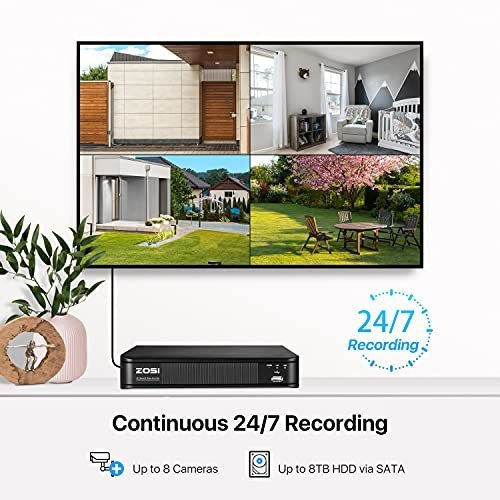 P H. Poe Camara Seguridad Para Exterior Mp Canal Nvr Ip