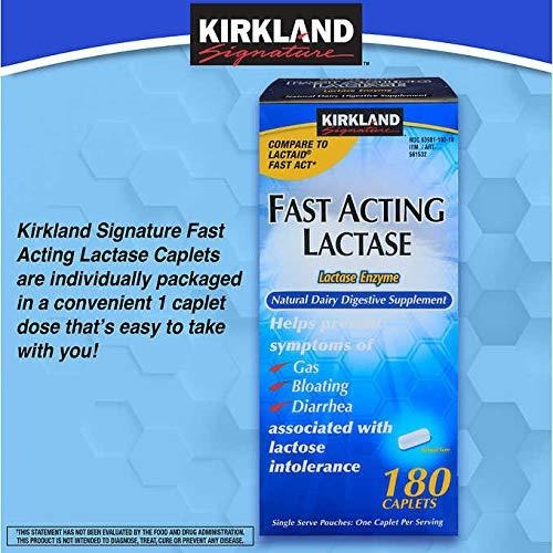 Imagen 3 de 3 de Kirkland Signature Fast Acting Lactase Enzyme