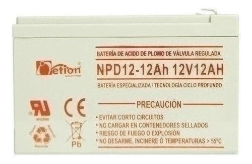 Bateria Vrla Netion Ciclo Profundo 12v 12ah Recargable