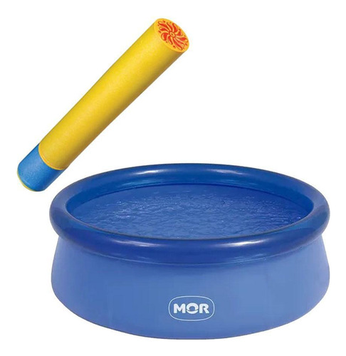 Kit Piscina Inflável 1900l Azul Mor + Lança Água Infantil