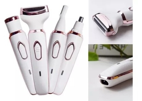 Depiladora Recargable Para Mujer 4 En 1 Bikini Nariz Cejas