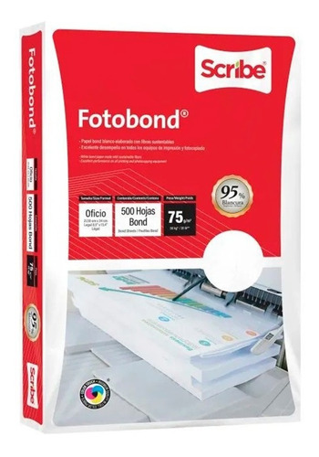 Papel Bond Tamaño Oficio Fotobond 500 Hojas