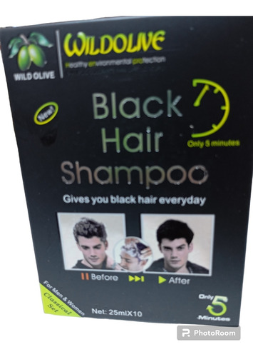 Shampoo Cubre Canas En Shachet Negro - 10 Unidades 